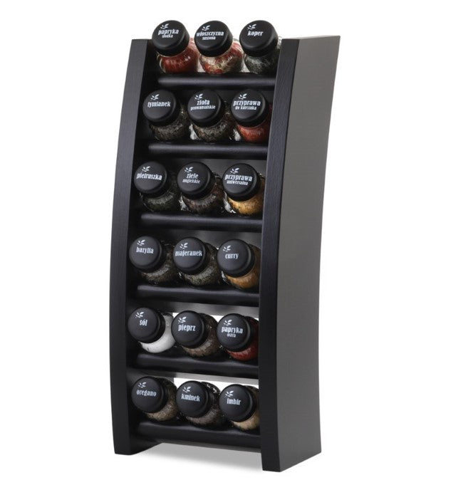Gald Flipper spice shelf 18 3KP6 P2 black wood nut black 01209