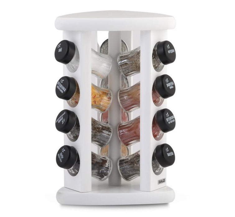 Gald Rotary spice rack 12 TS white wood nut black 01254