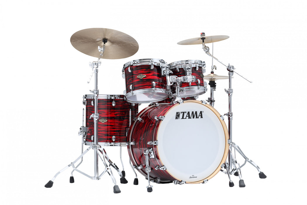 TAMA Starclassic Walnut/Birch Duracover Wrap Shell Kit 4 pcs - Red Oyster/Chrome HW