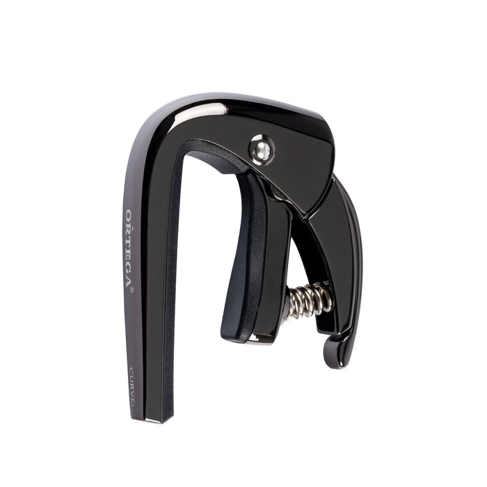 ORTEGA Curved Guitar Capo - Black Chrome