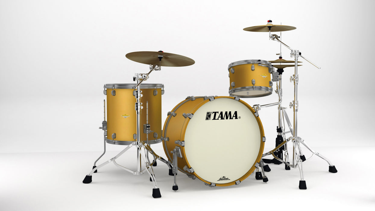 TAMA Starclassic Maple Lacquer Shell Kit 3 pcs - Satin Aztec Gold Metallic/Smoked Black Nickel HW