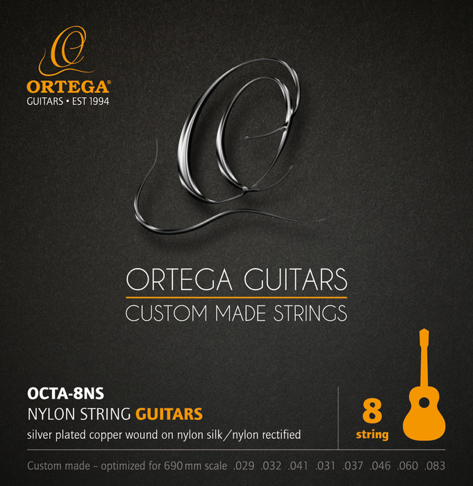 ORTEGA Custom Made Strings Guitar String Set - Nylon 8 String