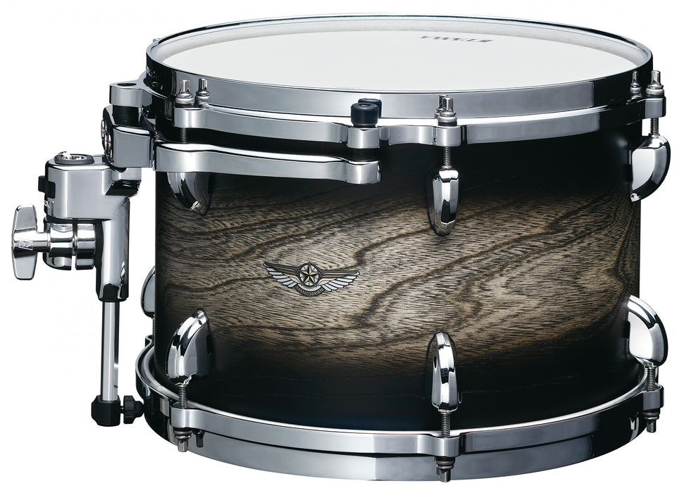 TAMA STAR Walnut Rack Tom 8" x 6" - Satin Black Japanese Sen Burst/Chrome HW