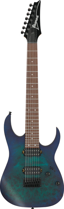 IBANEZ RG Electric Guitar 7-String - Sapphire Blue Burst Flat