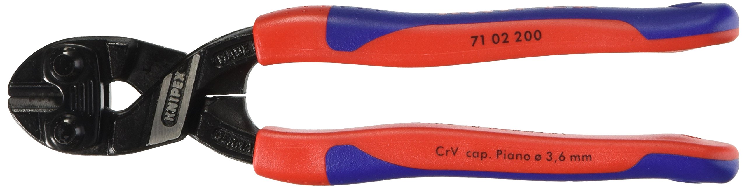 Knipex 71 02 200 SB COMPACT Bolt Cutters "Cobolt" 7, 87" with Soft Handle
