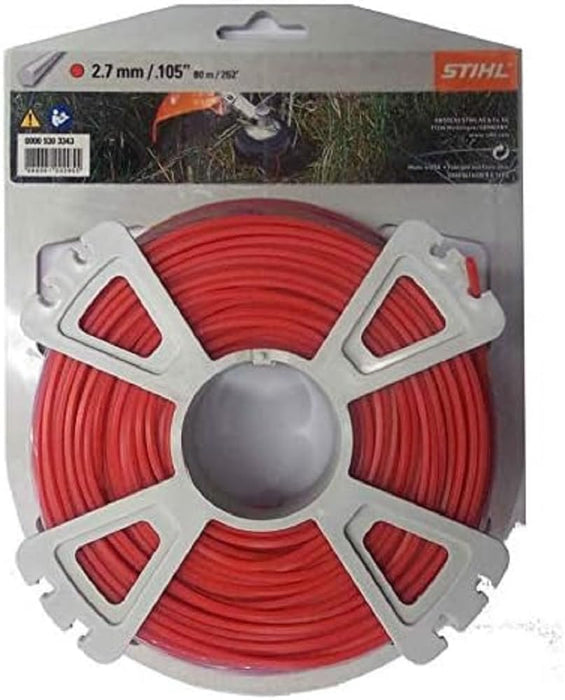 Stihl 0000-930-3343 Pentagonal trimmer line 2.7 mm x 77 m, red