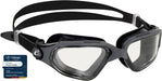 CRESSI Clear Eyes Swim Goggles, Black/Grey, Clear lens