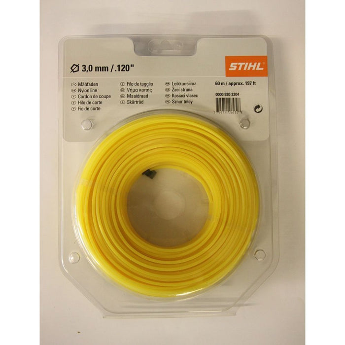 Stihl 0000-930-3344 Pentagonal trimmer line 3.0 mm x 58 m, yellow