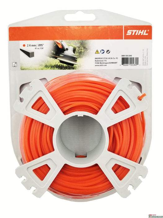 Stihl 0000-930-2640 Square trimmer line 2.4 mm x 41 m, orange