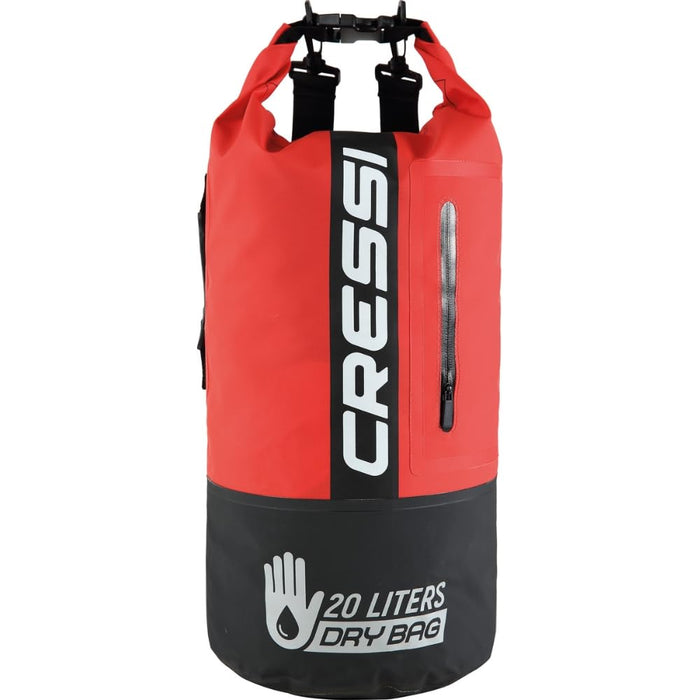 Cressi Premium Dry Bag, Black/Red, 20 LT