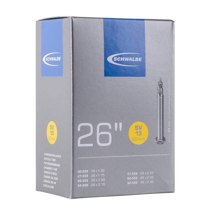 Schwalbe SV13 26 x 1.5-2.5 Inch Inner Tube with Extra Long Presta Valve