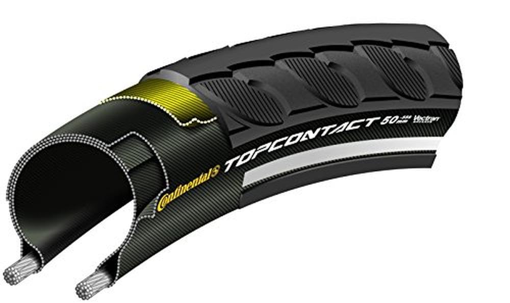 Continental Top Contact II Fold Reflex Bike Tire, Black, 700cm x 47