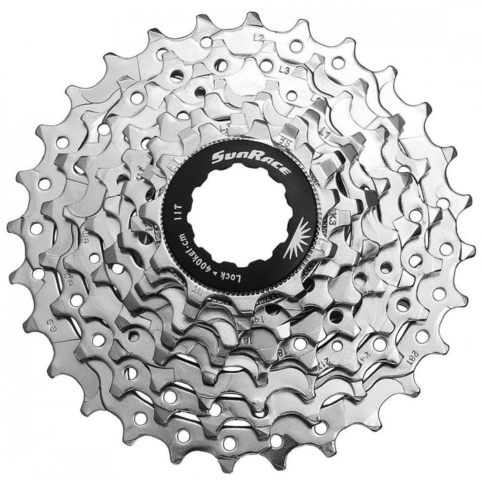 Sunrace CSR86 8-Speed Nickel Plated Cassette, 11-28T