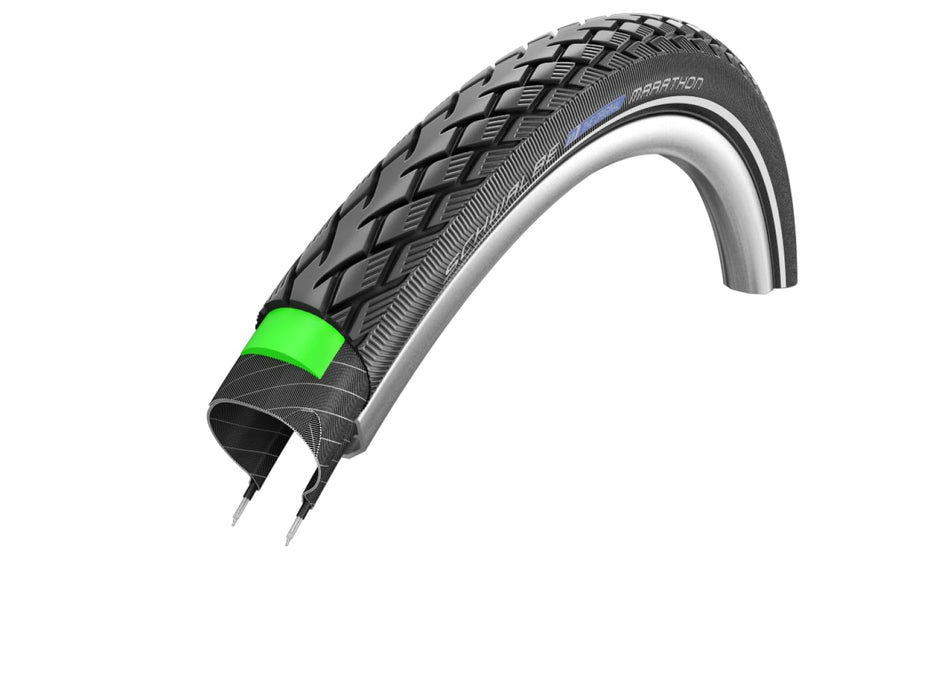 Schwalbe Unisex's Marathon Perf, GreenGuard, TwinSkin Tyres, Black, 44-622, 1402860007