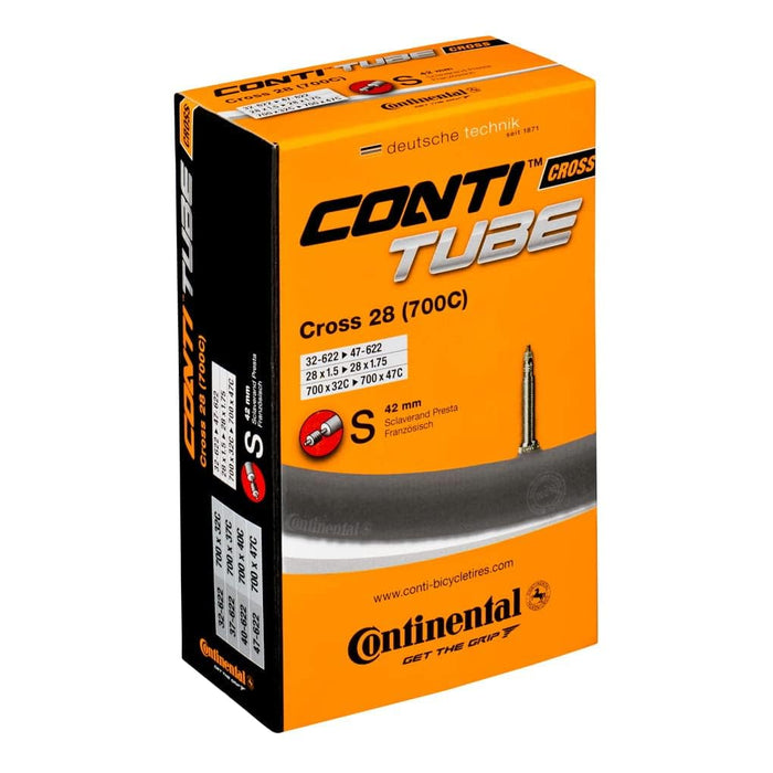 Continental 700c Bicycle Tube, 32-42, 42mm Presta Valve