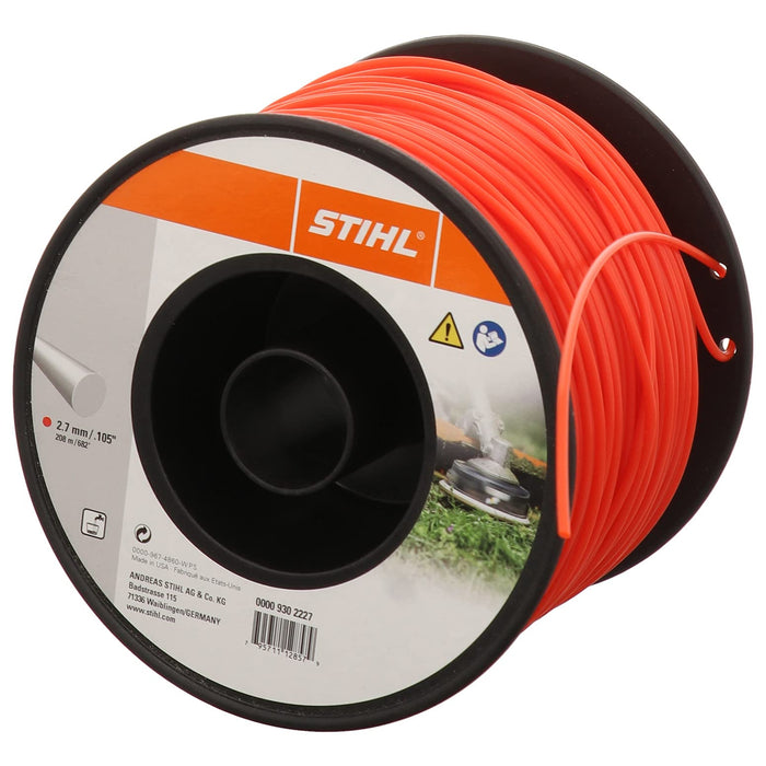 Stihl 0000-930-2227 trimmer line, round 2,7 mm x 208 m, red