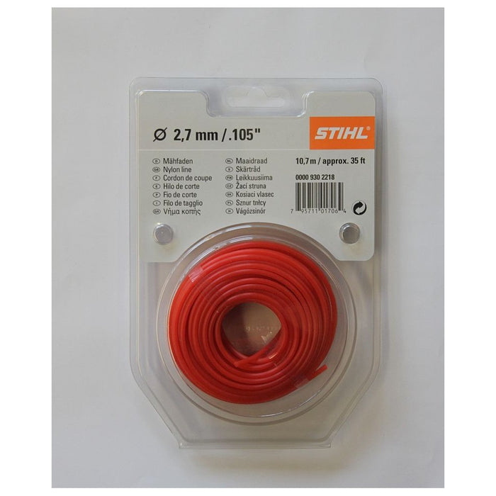 Stihl 0000-930-2341 trimmer line, round 2,7 mm x 9 m, red