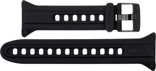 Cressi Watch Strap for Watch-Style Dive Computer, Black/Black