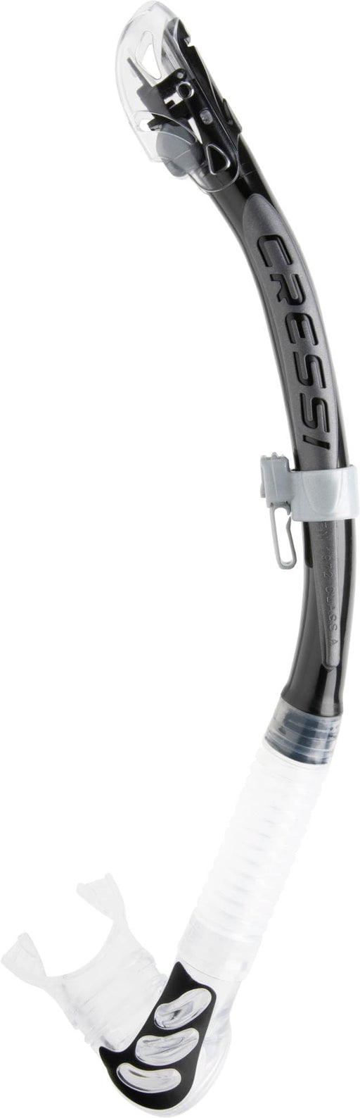 Cressi Alpha Ultra Dry Snorkel, Black/Silver