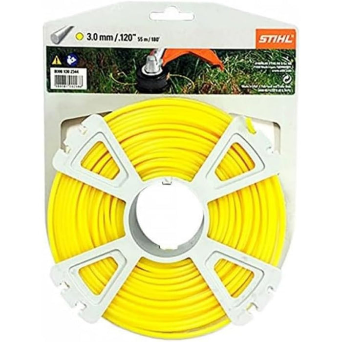 Stihl 0000-930-2644 trimmer line, square 3,0 mm x 53 m, yellow
