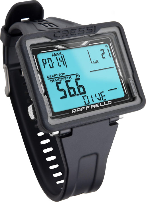 Cressi Raffaello Scuba Diving Wrist Computer, Black/Grey