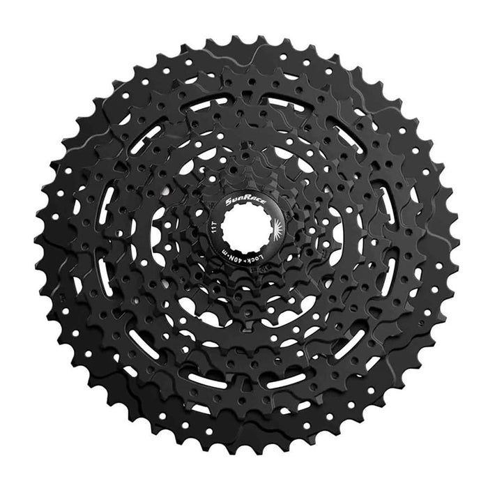 SunRace M993 Cassette - 9 Speed, 11-46t, ED Black, Alloy Spider and Lockring