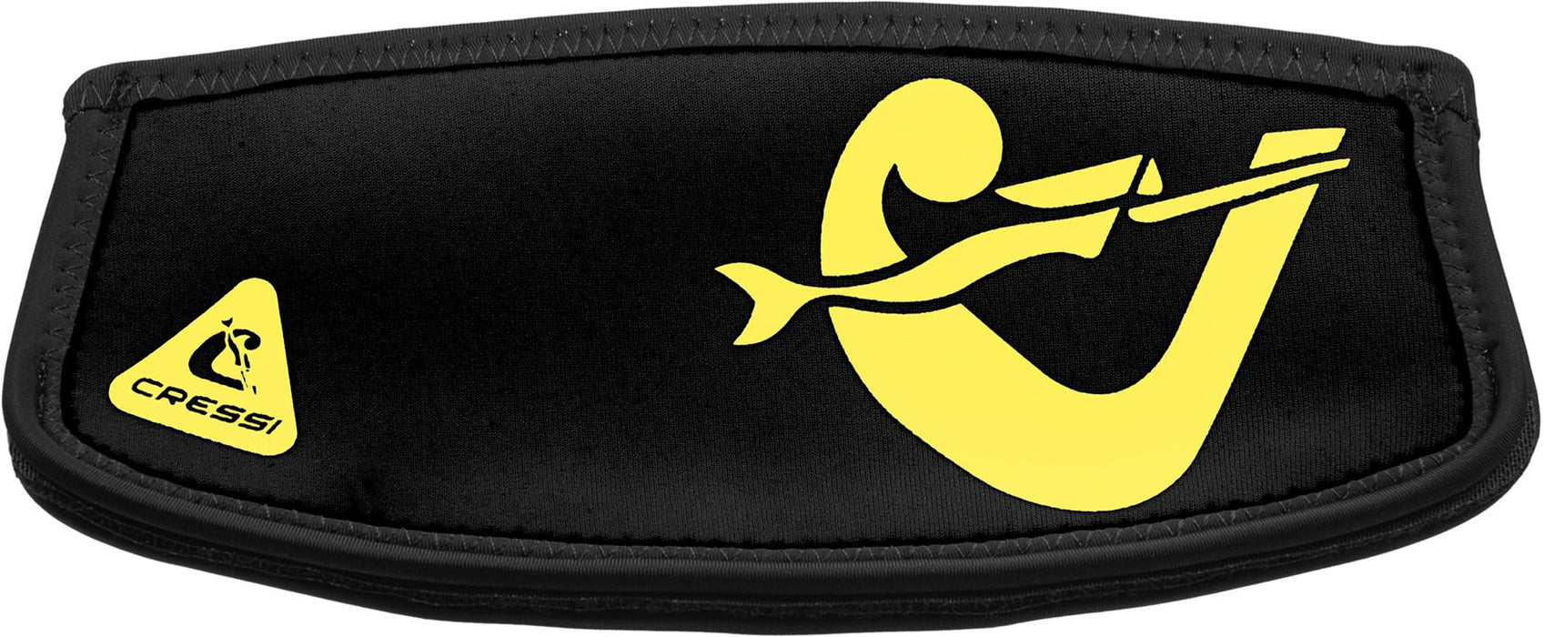 Cressi Simply Neo Mask Strap Cover, Black/Yellow