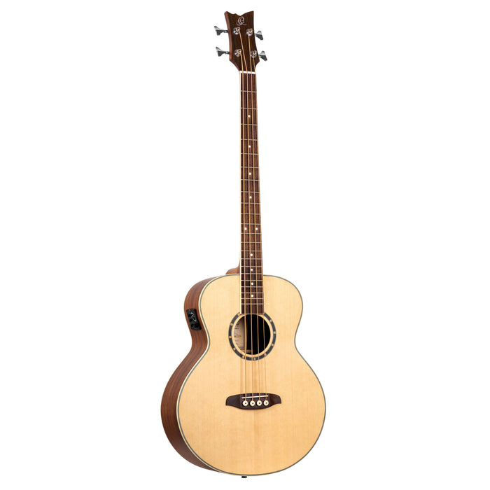 ORTEGA Deep Series 7 Medium Scale Acoustic Bass 4 String - Spruce / Mahogany Natural