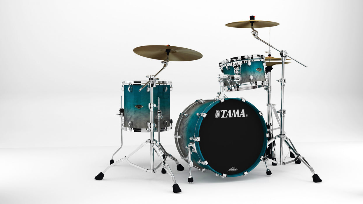 TAMA Starclassic Walnut/Birch Lacquer Shell Kit 3 pcs - Satin Sapphire Fade/Chrome HW