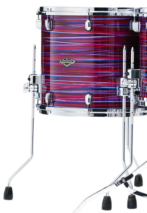 TAMA Starclassic Walnut/Birch Lacquer Floor Tom 16" x 16" - Lacquer Phantasm Oyster/Chrome HW