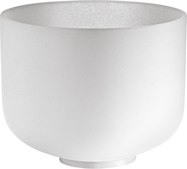 MEINL Sonic Energy White-Frosted Crystal Singing Bowl 10" - E4/Solarolexus Chakra/432 Hz