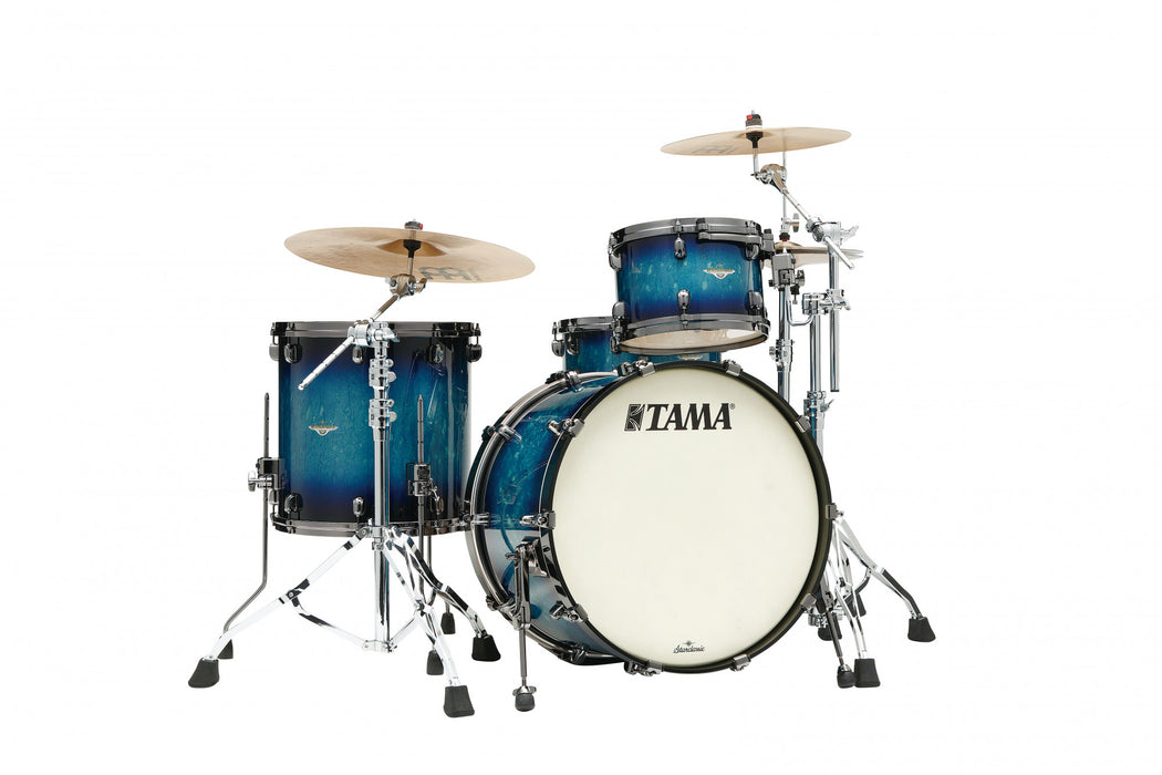 TAMA Starclassic Maple Lacquer Shell Kit 3 pcs - Electric Blue Burst/Black Nickel HW