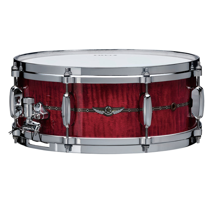 TAMA STAR Maple Snare Drum 14" x 6,5" - Raspberry Curly Maple/Chrome HW - Outside Inlay