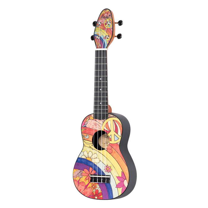 KEIKI K2 Series Soprano Ukulele Lefty Set - Agathis / Peace '68"