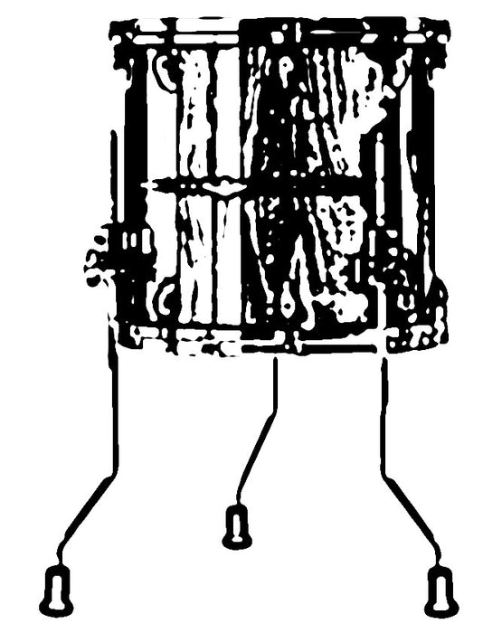 TAMA STAR Bubinga Floor Tom 16" x 16" - Piano Black/Chrome HW/with Inlay (outside)