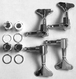 IBANEZ machine head set (4 piece unit) - chrome for GSR lefthand bass GSR200L