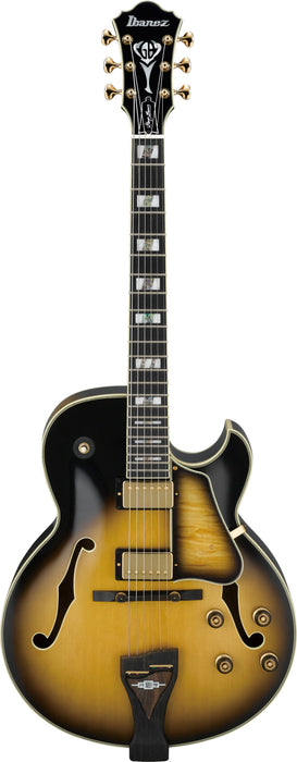 IBANEZ George Benson Signature Hollowbody Guitar 6 String - Vintage Yellow Sunburst + Case MF100C