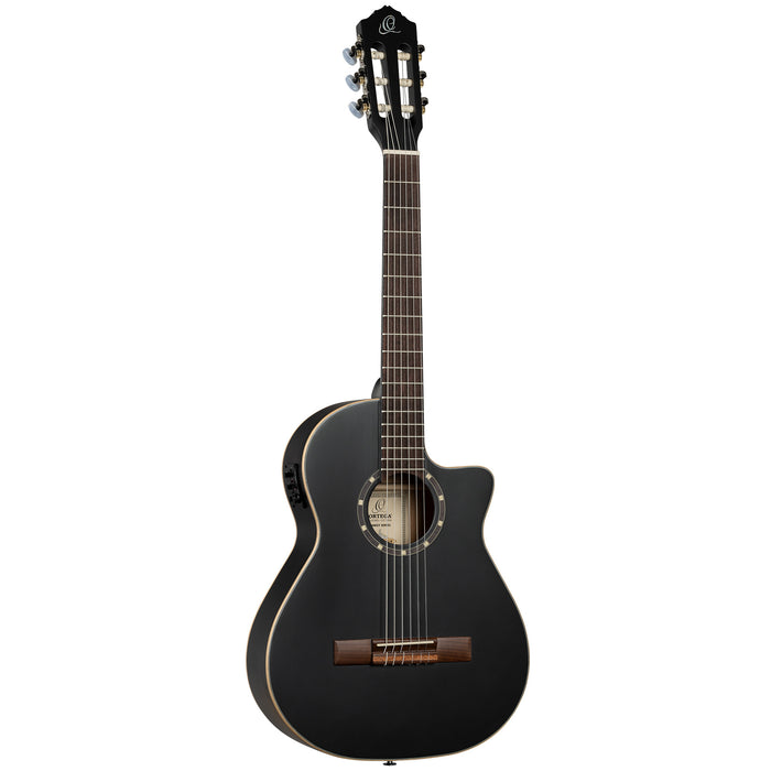 ORTEGA Family Series 3/4 Nylon String Guitar 6-String - Satin Black + Gig Bag