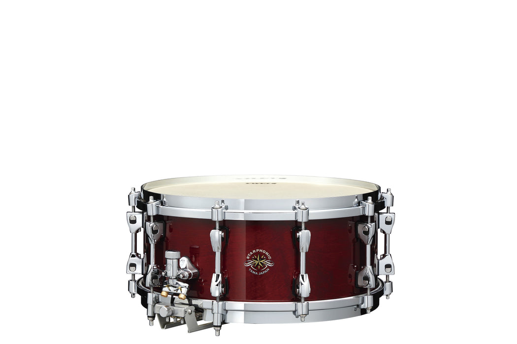 TAMA STARPHONIC Maple Bravura Concert Snare Drum 14" x 6" - Gloss Mocha Brown/Chrome HW