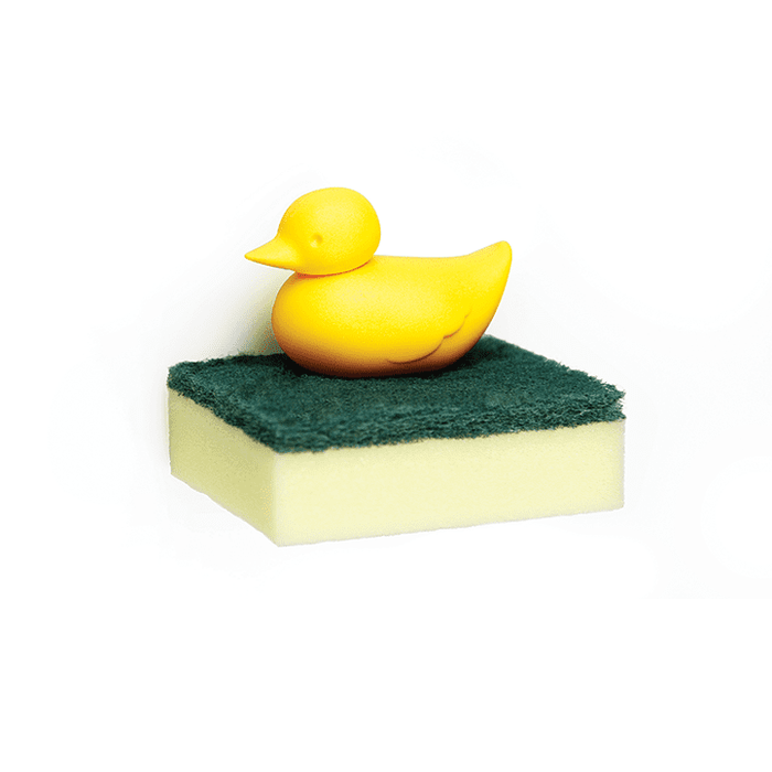 Qualy Duck Duck sponge holder yellow 10225-YW