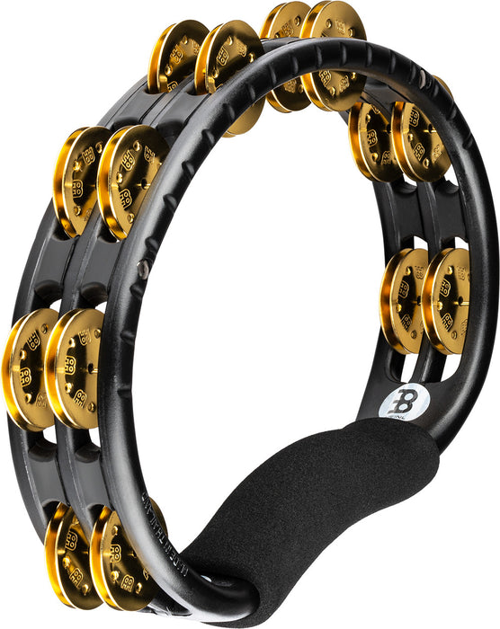 MEINL Percussion Traditional ABS Series Hand Held Molded ABS Tambourine - Black/Brass Jingles