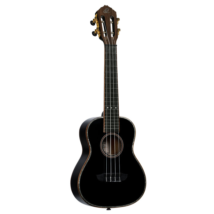 ORTEGA Onyx Series Concert Ukulele 4 String - Spruce / Mahogany Black + Bag