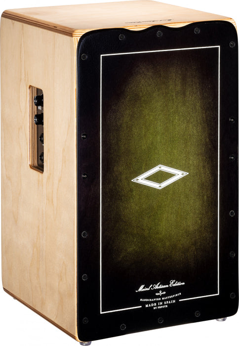 MEINL Percussion Artisan Edition Pickup Cajon Soleá Line - Dark Olive Burst