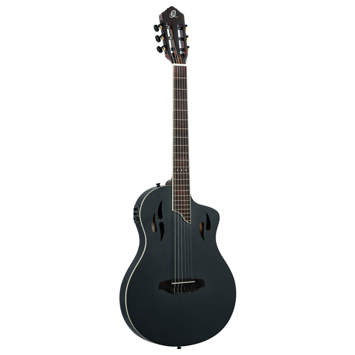 ORTEGA TourPlayer DeLuxe Nylon String Guitar 6-String - Spruce Black + Gig Bag