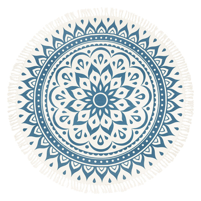 Meinl Sonic Energy Meditation Rug - Navy Blue / Floral Design