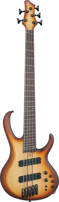 IBANEZ Bass Workshop BTB Electric Bass 5-String Multi Scale - Natural Browned Burst Flat