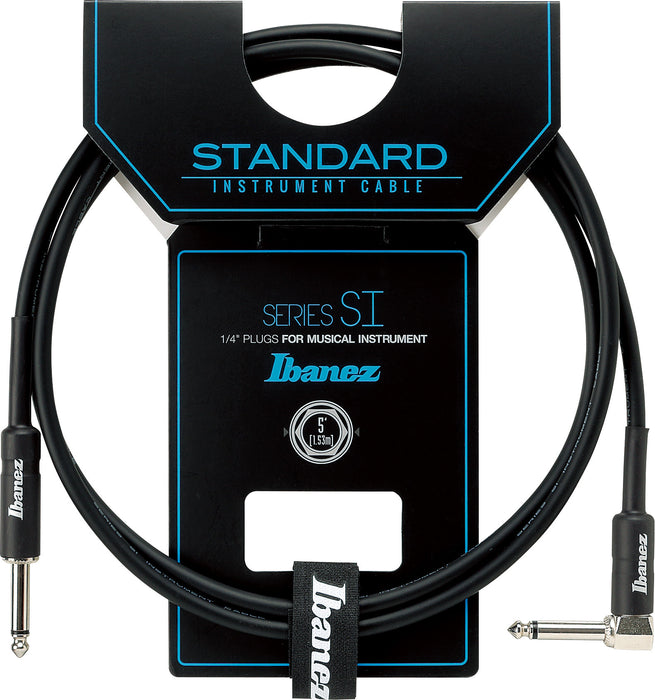 IBANEZ Instrument Cable 1,52m Black Straight & Right Angled Plugs