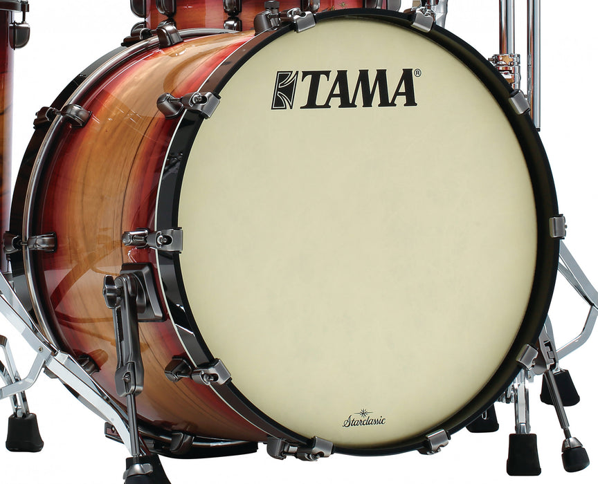 TAMA Starclassic Maple Exotic Bass Drum 20" x 14" - Ruby Pacific Walnut Burst/Smoked Black Nickel HW/without Tom Holder Base