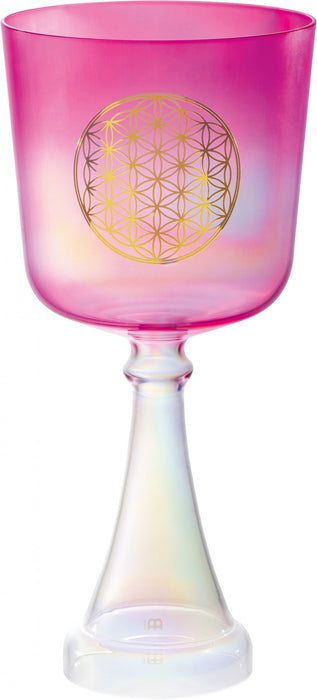 MEINL Sonic Energy Crystal Singing Chalice 6" - F4/Heart Chakra/440 Hz - Flower of Life/Pink
