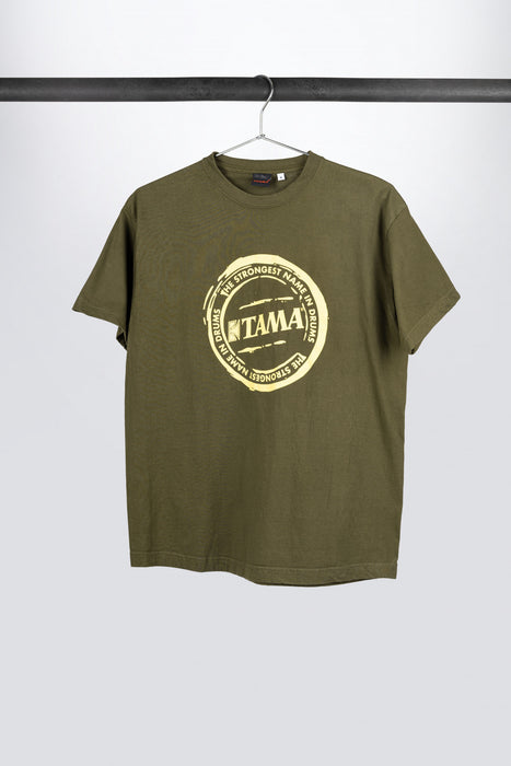 Tama t-shirt in dark green with "The Strongest Name" frontprint